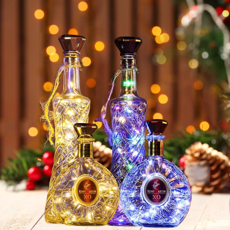 ANGMLN Solar Diamond Shaped Wine Bottle Cork Lights 10 Pack Solar String Fairy Lights Outdoor Waterproof for Wedding Holiday Garden Patio Pathway Bar Concert Indoor Outdoor Decorative (Cool White) - Image 2